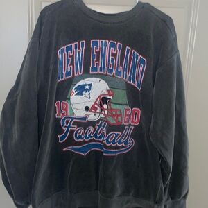 Peppered Gray Vintage Patriots Sweatshirt